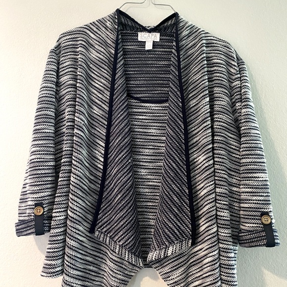 SCAPA by Lauren Pierre Drape Sweater with Tank Top - Picture 1 of 5